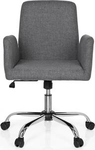 Hjh OFFICE Sedia da ufficio per l'home office FLOW Sedia da scrivania con braccioli in tessuto, girevole