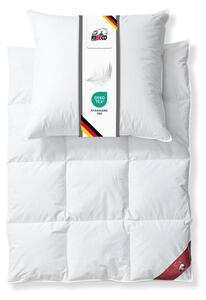 RIBECO GERMANY Piumino Johanna 135x200 cm e cuscino 80x80 cm in set da 2 – Piumino e cuscino in piume e piumino, leggero