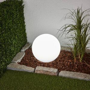 Lindby Moderna luce da esterno con perno di messa a terra 30 cm incl. LED su solare IP44 - Lago / Illuminazione da esterno globo di plastica / Sferico / (non sostituibile) LED Max. 2 x 0,2 Watt