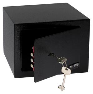 Cassaforte piccola con chiave, cassaforte da incasso, HMF 49216, 23x17x17 cm, nero