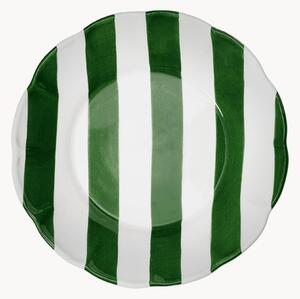 Piatto piano dipinto a mano Stripe
