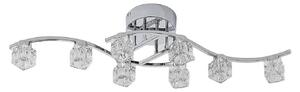 Lindby Plafoniera LED Yaro, 8 luci, cromo, dimmerabile