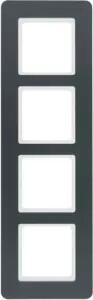 HAGER BERKER Q.7 Cornice quadrupla antracite verniciata aksamit 10146186