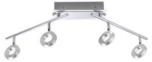 Plafoniera LED alluminio 4 fiamme IP44 orientabile 3000 lumen