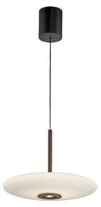 PAUL NEUHAUS Lampada a sospensione PURE E-Vitrum LED 8W 2700-5700K + LED 10W 2700-5700K marrone / opalino 2084-34