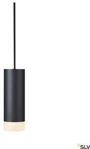 Astina lampada a sospensione nero opaco GU10 cavo aperto fine rotonda Ø7 cm