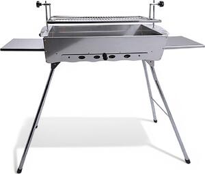 Mangal Ideal griglia per shashlik in acciaio inox da 2 mm regolabile