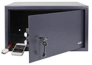 Cassaforte da incasso, adatta per laptop e raccoglitori, HMF, 45x25x36,5 cm, antracite