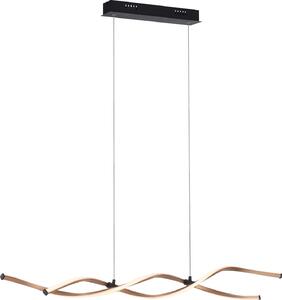 Lampada a sospensione a LED - Nero - Giallo oro - Metallo - 110 x 120 cm