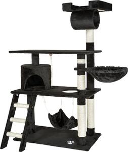 Tectake® Marcel, il tiragraffi di 141 cm, con scale, cavo di gioco e protezione antiribaltamento