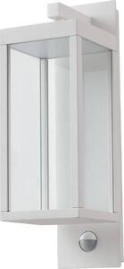 Lucande LED lampada da parete per esterni Ferdinand, bianco, sensore, 38 cm
