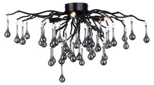 Lampada da soffitto ICICLE nera-fumé 4xG9x40W in vetro, dimensioni: 35x60x30 cm, IP20, Paul Neuhaus