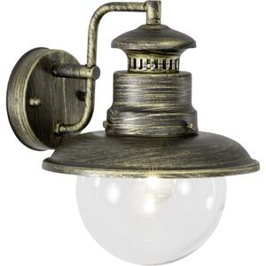 Lampada da parete per esterni, attacco E27, resistente agli spruzzi - metallo/vetro
