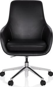 Sedia da salotto BARENO pelle / nero