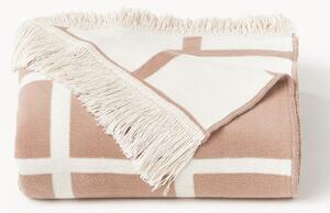 Coperta a quadri reversibile con frange Edison
