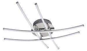 Lindby Plafoniera LED Yael, colore cromo, metallo, lunghezza 67 cm