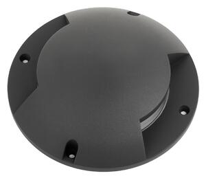 Lindby Faretto da pavimento LED Cormac, 2 luci, Ø 21 cm, IP67