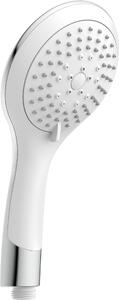 Doccia manuale BROADWAY, soffione per doccia benessere con 5 tipi di getto, soffione, doccetta, colore bianco/cromato