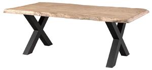 MASSIVMOEBEL24 | FREEFORM 5 tavolo da pranzo in legno di mango - verniciato beige / gambe in ferro X antracite matt 180x90