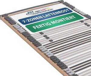 Materassi di qualità AM | Rete a doghe ergonomica a 7 zone | 90x200 cm | completamente assemblata | 44 doghe | rigida | rete a doghe | 90 x 200 cm