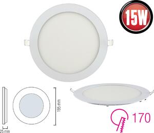 15w Panel Slim Flat Luce da incasso Luce da incasso Luce da soffitto Lampada da soffitto Lampada rotonda Ø 200mm Bianco caldo