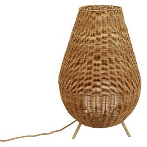 Lampada da terra in rattan dimmerabile IP65 con telecomando - Saona
