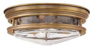 Lampada da soffitto Elstead Hadrian, attacco E27, doppia luce, finitura bronzo spazzolato, vetro trasparente, grado di protezione IP44