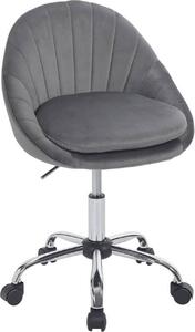 Sedia da ufficio ergonomica WOLTU, sedia da trucco, sedia da scrivania con portata massima di 150 kg, velluto: colore grigio scuro