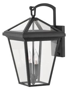 Elstead Alford Place Applique da esterno E14 doppia 46 cm Museo Nero Trasparente IP44