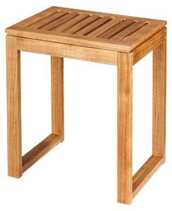 Sgabello da bagno WENKO Mod. Fondi, in legno massiccio di acacia