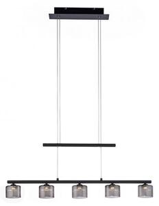 Lampada a sospensione LED HYDRA nera 20W, bianco caldo 1700 lm, metallo, dimensioni: 180x80x7 cm, IP20, Paul Neuhaus
