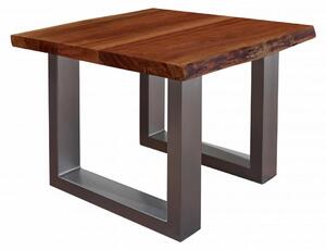 MASSIVMOEBEL24 | FREEFORM 2 Tavolino da salotto in legno di acacia - laccato / noce 60x60x45