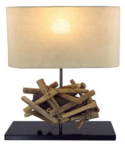 Lampada da tavolo altezza 42cm lampada da tavolo in legno lampada in legno di teak decorazione da tavolo
