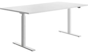 Topstar E-Table scrivania regolabile in altezza bianco rettangolare con gambe a T bianco 180,0 x 80,0 cm