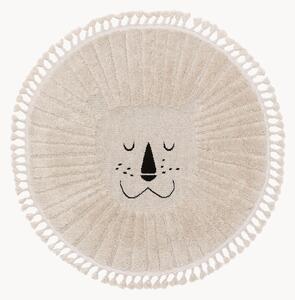 Tappeto rotondo per bambini con nappe e motivo in rilievo Momo