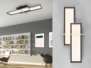 Grande plafoniera LED CHARLESTON, rettangolare, larghezza 103 cm, nera