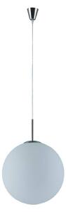 Lindby lampada a sospensione Marike, Ø 40 cm, bianco, vetro, globo, E27