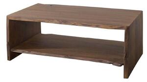MASSIVMOEBEL24 | tavolino da salotto in legno di Acacia 120x70x45 marrone laccato PURE ACACIA #008