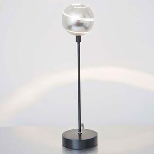 Holländer 300 K 12122 Lampada da tavolo Piccola Palla in ferro nero-argento