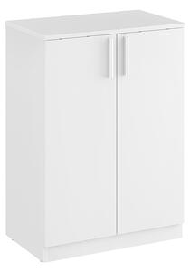 Comodà KOMTO bianca a 2 ante - Mobile da ingresso o soggiorno | Credenza stretta CABI 60 x 84 x 37 cm (LxAxP)