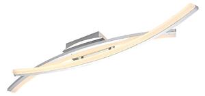 Lindby Plafoniera LED Elarit, colore cromo, 104 cm, dimmerabile