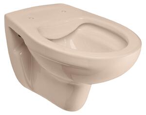 WC sospeso senza brida Calmwaters® in beige-bahama, scarico a muro orizzontale, WC a scarico profondo senza brida, WC a scarico profondo sospeso, WC a muro in Vetroceramica sanitaria beige, 08AB6146