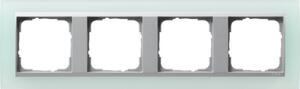 Gira 021451 Cornice di copertura quadrupla per colore alluminio Gira Event Opak Mint