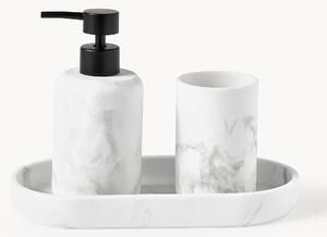 Set di 3 accessori da bagno effetto marmo Kyle