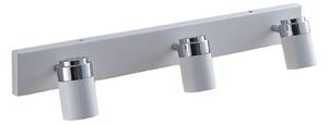 Lindby faretto Kardo, 3 luci, bianco, metallo, IP44