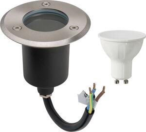 Faretto da incasso a pavimento a LED rotondo con LED 8W bianco caldo