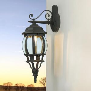 Applique da esterno cortile IP44 antracite E27 vetro alluminio applique rustica da esterno