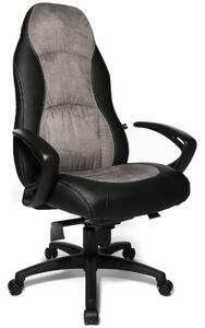 Sedia da ufficio Topstar / sedia direzionale Speed Chair Al.F2 in ecopelle nero / grigio
