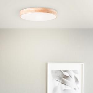 Lampada da soffitto a LED, 50 cm, 3800 lm, CCT, dimmerabile, luce di legno/bianco