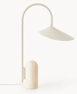 Lampada da tavolo grande con base in marmo Arum, orientabile